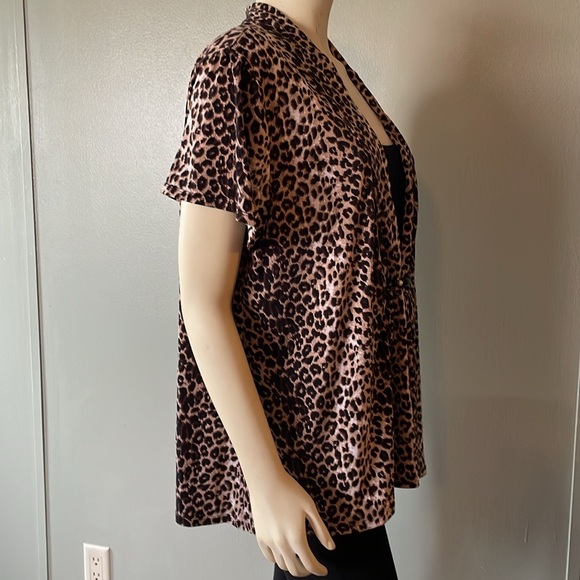 NOTATIONS, leopard print blouse, Size 3X - Picture 3 of 11